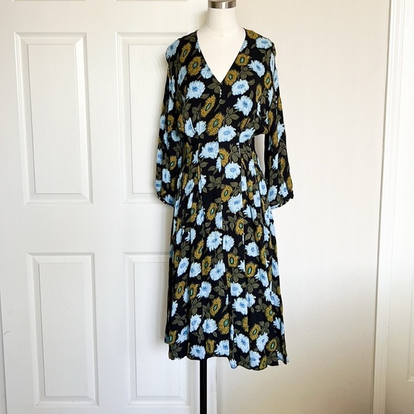 SANDRO Brut Floral Mini Long Sleeve Dress - Picture 3 of 10